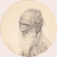 Ghulam Markhat, 8 x 8 inch, Graphite on Paper, Figurative Painting, AC-GHM-003